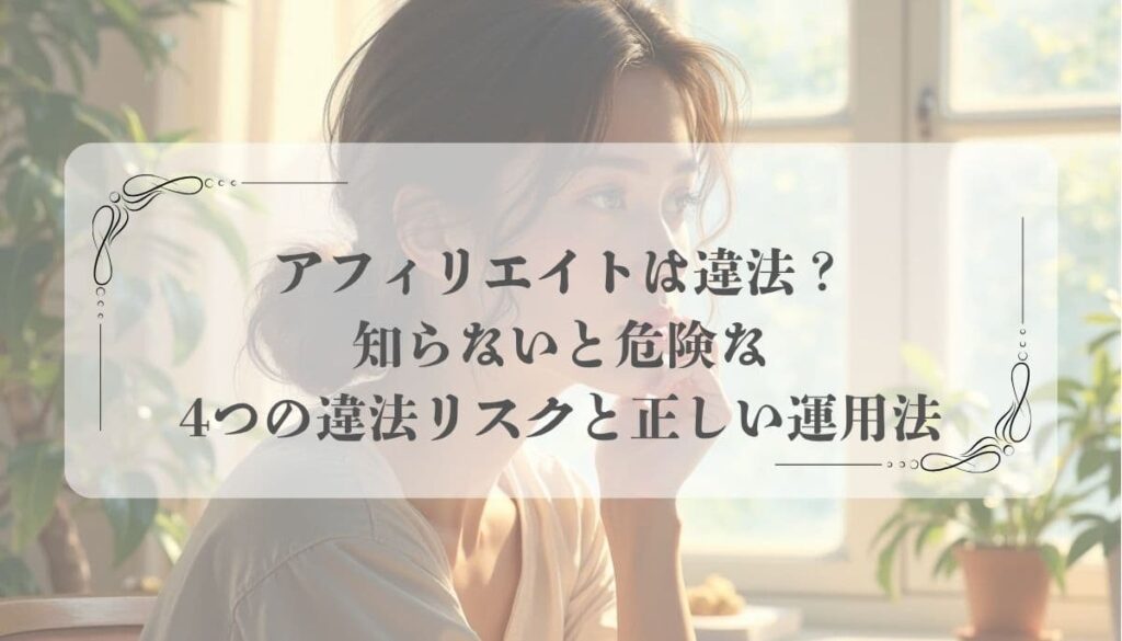 アフィリエイト、違法、リスク