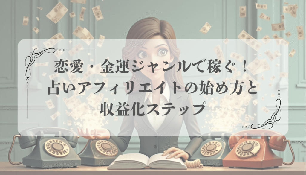 恋愛・金運ジャンルで稼ぐ！占いアフィリエイトの始め方と収益化ステップ